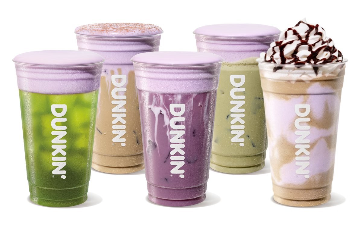 Dunkin' drinks with Purple Marshmallow Cold Foam
