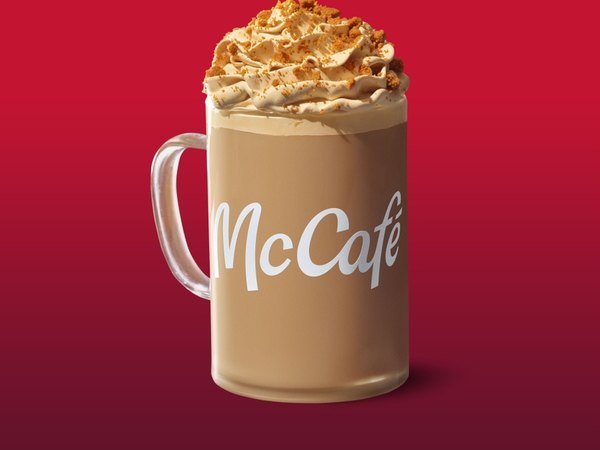 McDonald's Cookie Butter Latte with vanilla whip and cookie crumbs