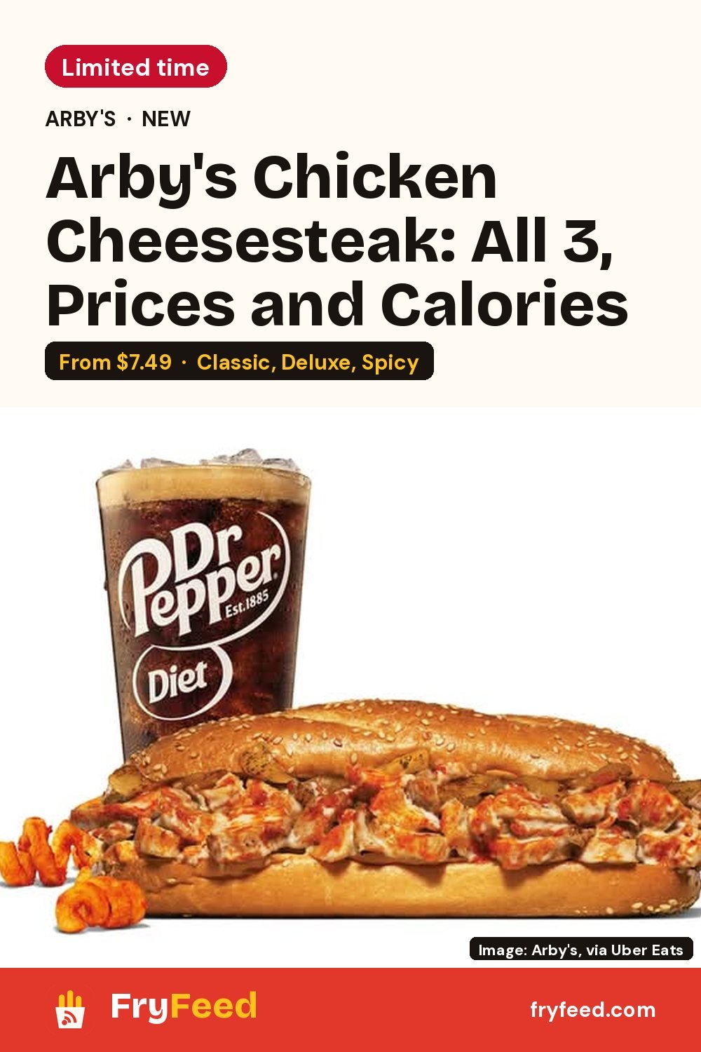 Arby's Chicken Cheesesteak: All 3 Sandwiches, Prices, Calories and Reviews