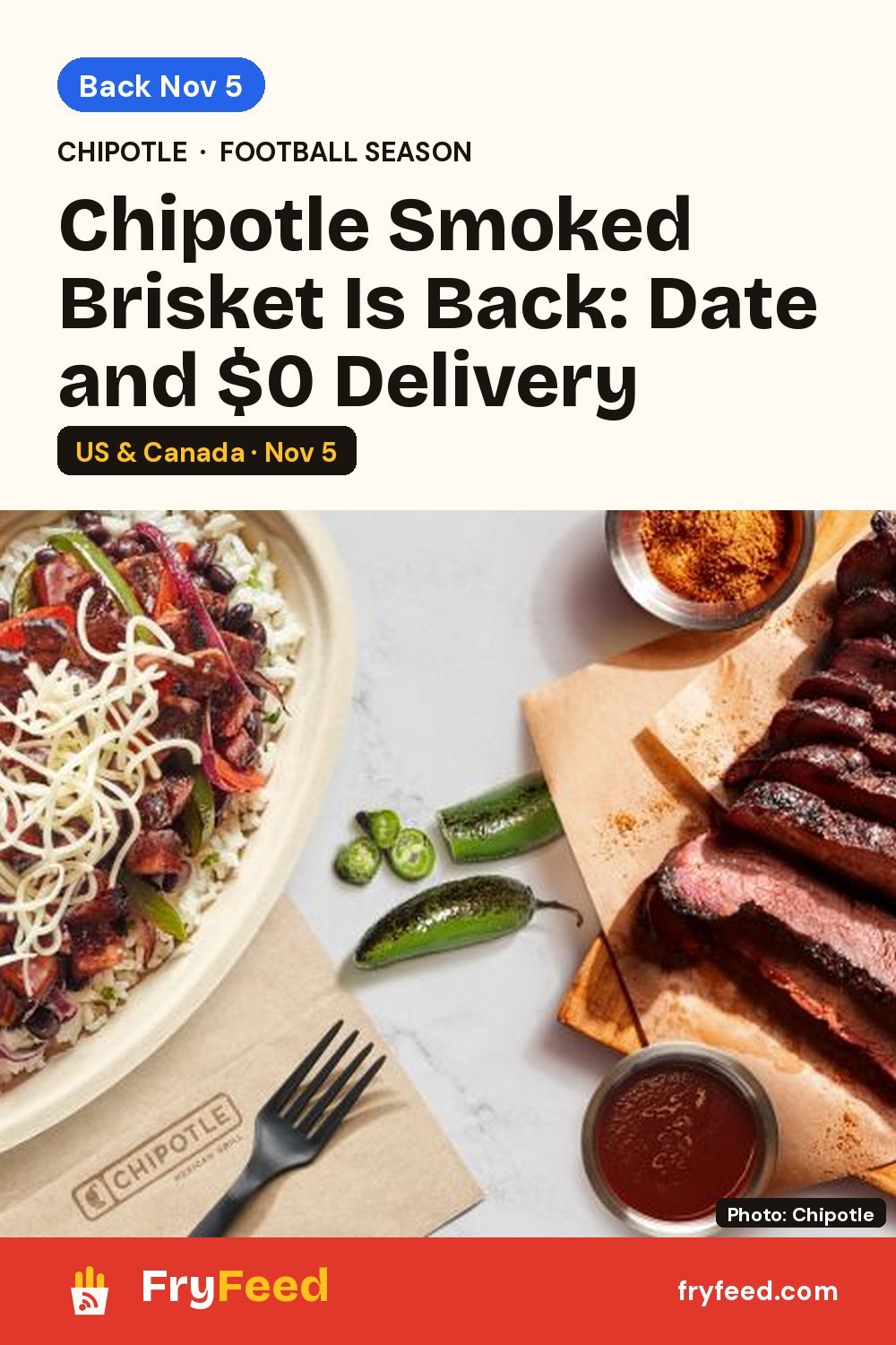 Chipotle Smoked Brisket 2026: Return Date, $0 Delivery Deal and What It Is