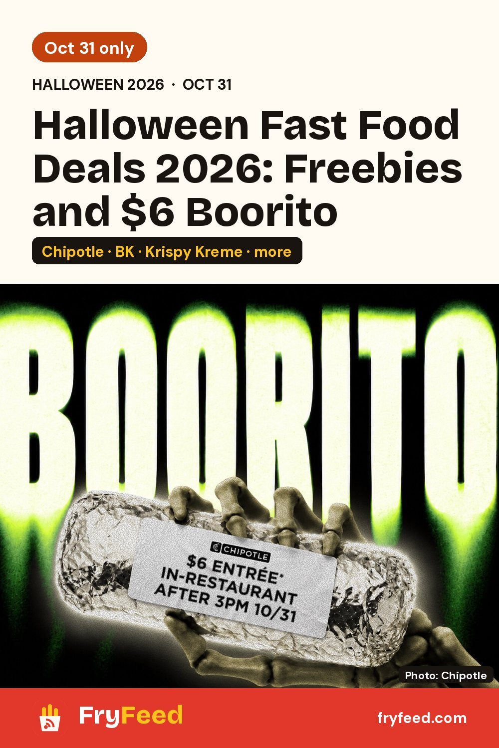 Halloween Fast Food Deals 2026: Freebies and Discounts on October 31