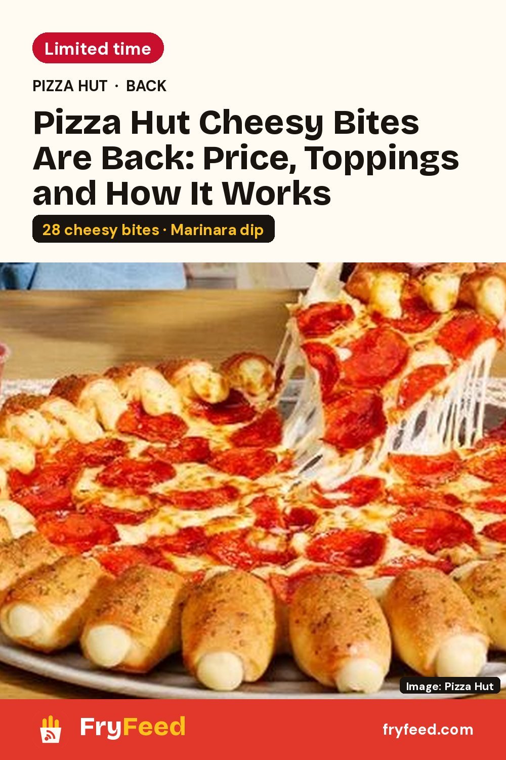Pizza Hut Cheesy Bites Are Back (2026): Price, Toppings and How It Works