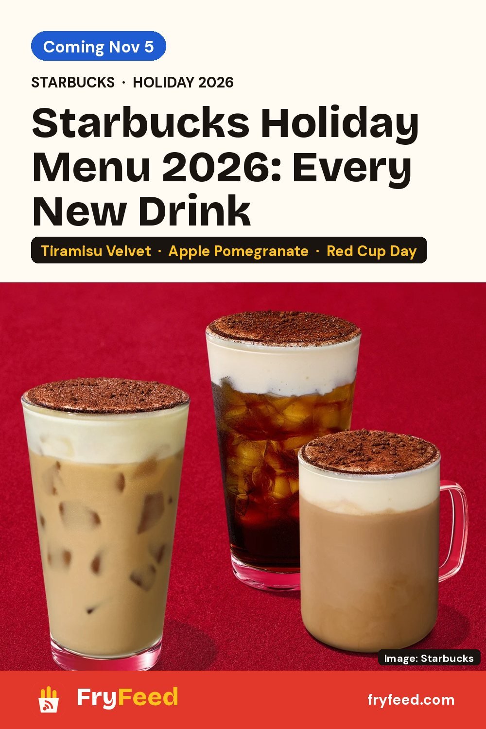 Starbucks Holiday Menu 2026: New Drinks, Food, Cups and Red Cup Day