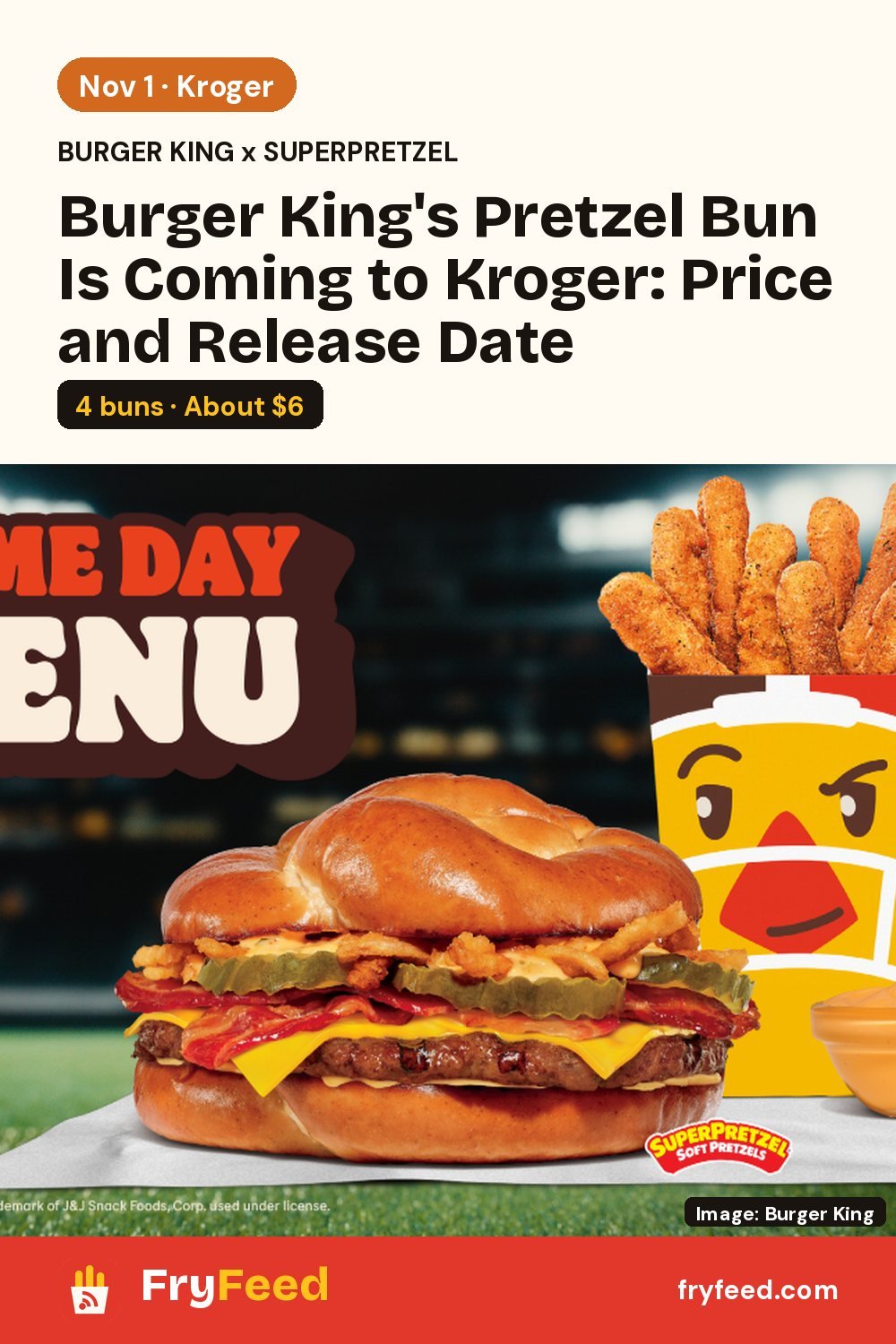Burger King's Pretzel Bun Is Coming to Kroger: SuperPretzel Buns Price and Release Date