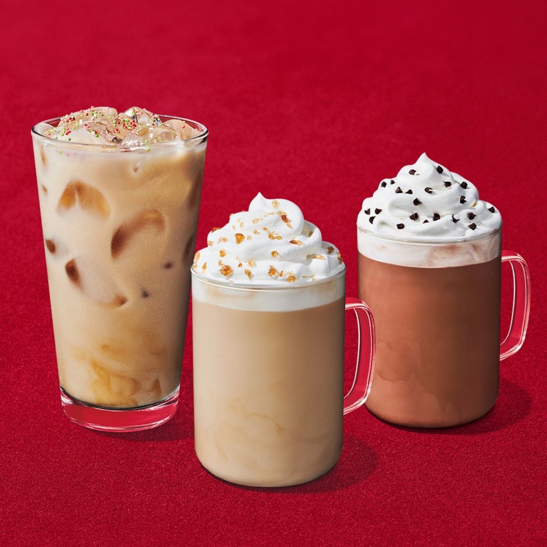 Starbucks returning holiday drinks: Sugar Cookie Latte, Caramel Brulee Latte and Peppermint Mocha