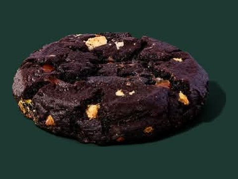 Starbucks Venti Black Night Cookie, a large dark cocoa cookie
